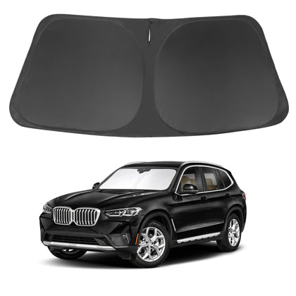 LHFLIVE front packaging showing custom-fit shade and fitment for BMW X3