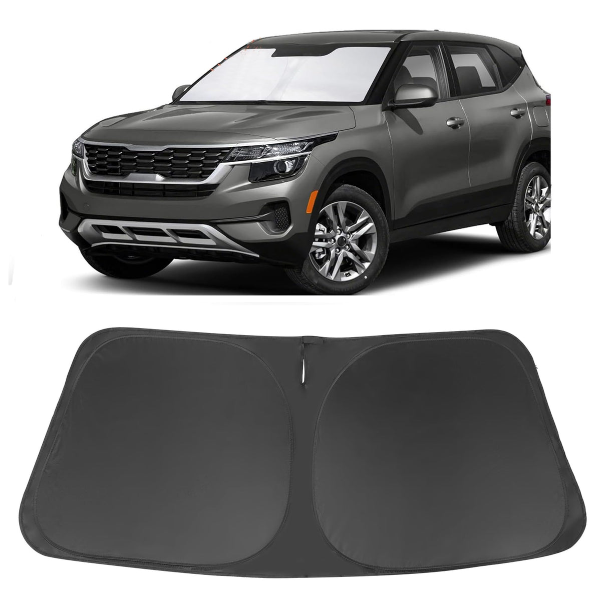 LHFLIVE front packaging for Kia Seltos shade showing fit and protection