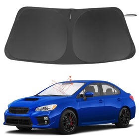 LHFLIVE front view on Subaru WRX showing perfect windshield coverage and sun protection