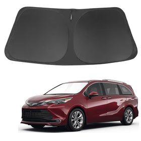 LHFLIVE front view on Sienna windshield showing full coverage and cooling benefit