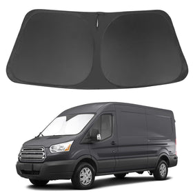 LHFLIVE front view of packaged windshield shade showing fit and protection