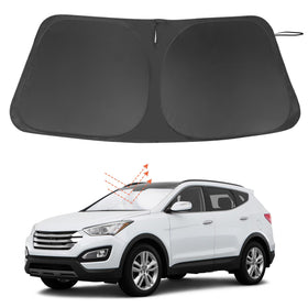 LHFLIVE front view packaging showing custom-fit for Hyundai Santa Fe and clear benefit