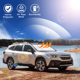 LHFLIVE shade in parked car demonstrates heat reduction and protection