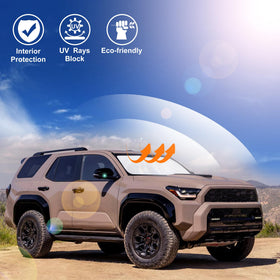 LHFLIVE product in parked outdoor scene protecting interior from sun