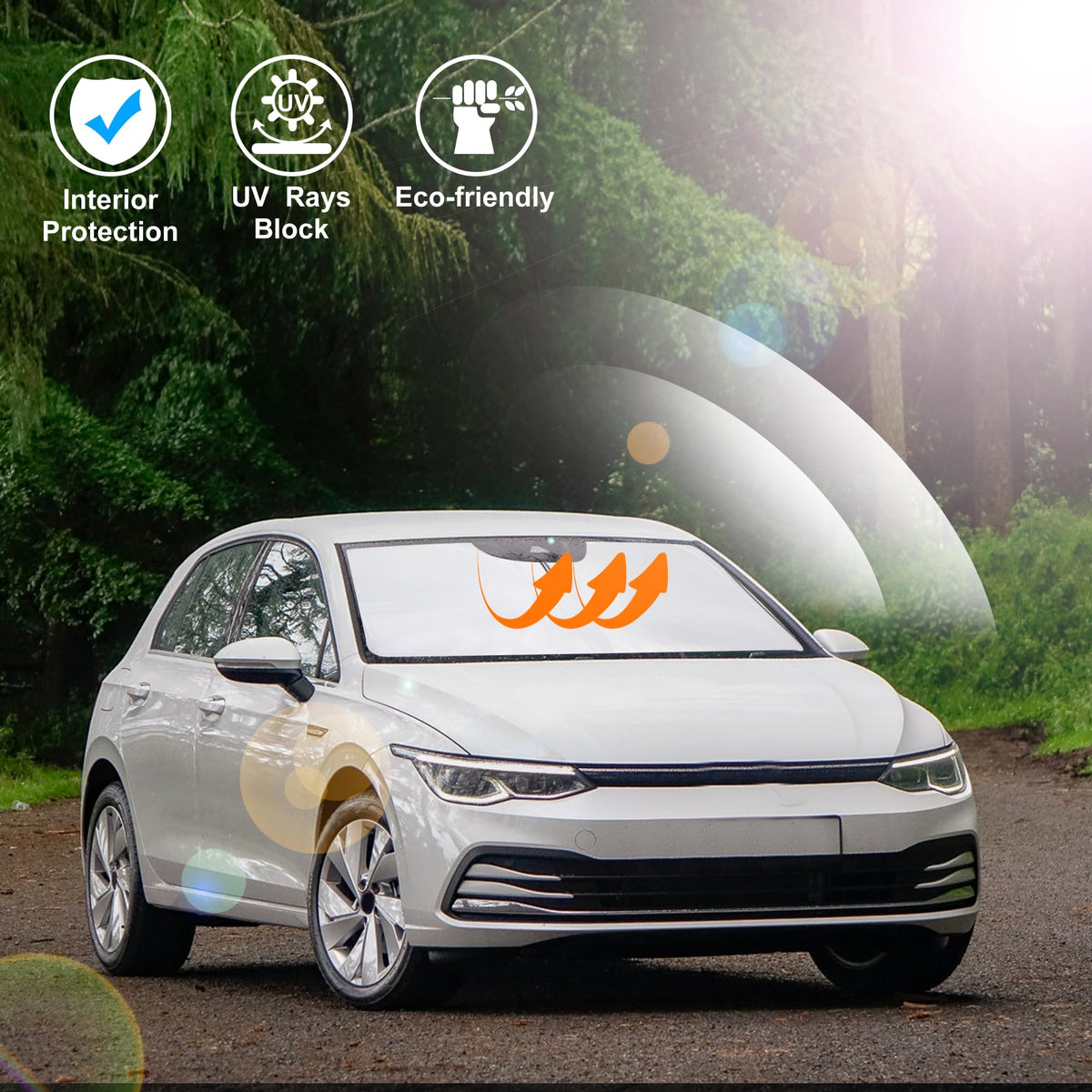 LHFLIVE lifestyle image in sunny parking spot demonstrating heat reduction