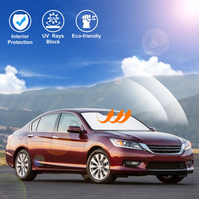 LHFLIVE lifestyle shot of parked Accord protected from sun