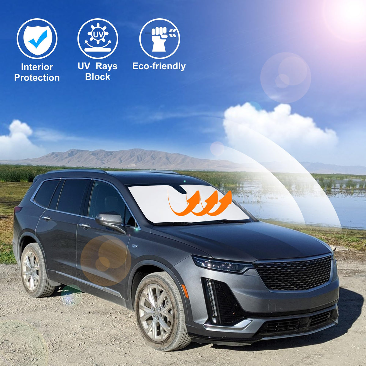 LHFLIVE laid beside steering wheel showing size and vehicle-specific fit clarity