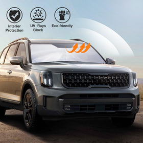 LHFLIVE lifestyle shot of Telluride parked outdoors with shade protecting interior