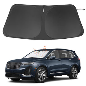 LHFLIVE front view showing custom fit on Cadillac XT6 windshield and heat reduction