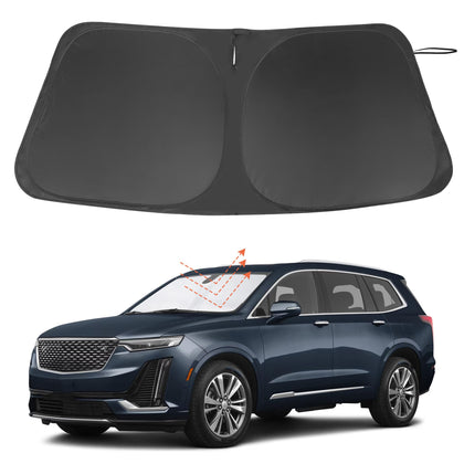 LHFLIVE front view showing custom fit on Cadillac XT6 windshield and heat reduction