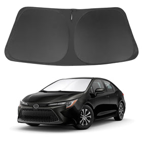 LHFLIVE front view on Corolla showing full windshield coverage and sun protection