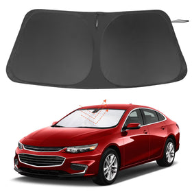 LHFLIVE front view of sun shade showing full windshield coverage and cooling benefit