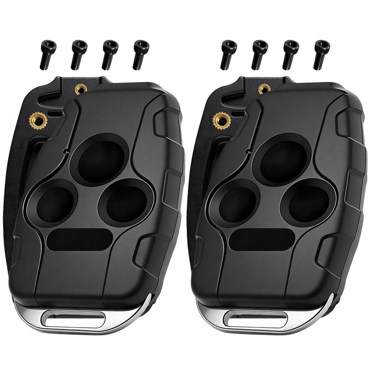 LHYYKJ front view of replacement key fob shell showing button layout and fit benefit