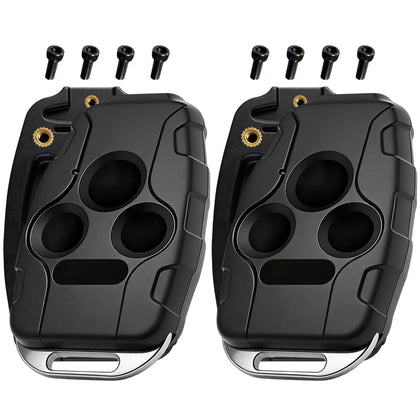LHYYKJ front view of replacement key fob shell showing button layout and fit benefit