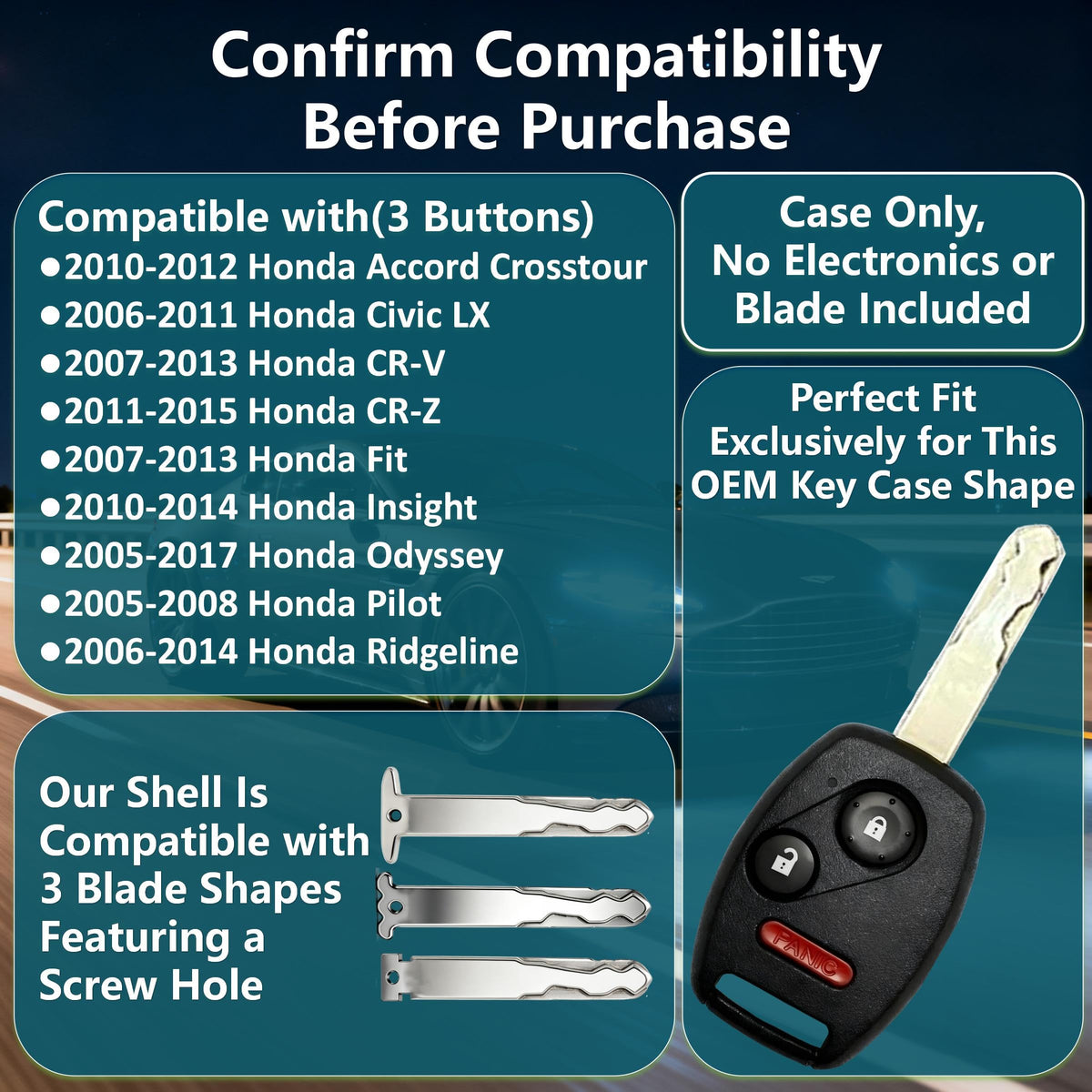 LHYYKJ replacement shell beside included tools and screws showing easy assembly and complete kit