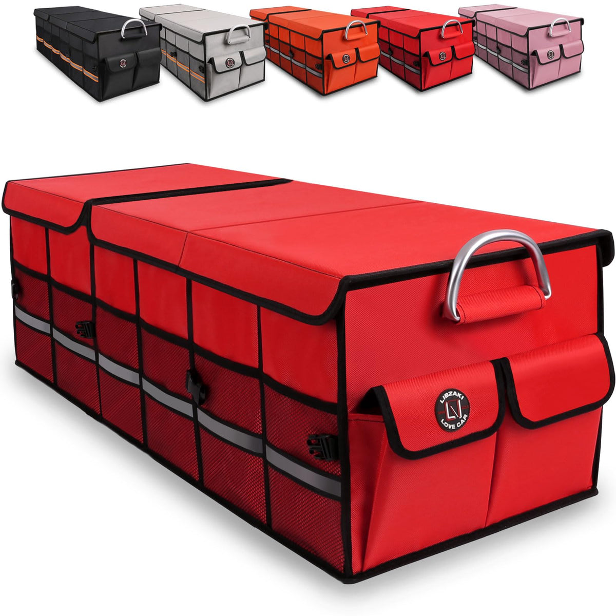 LI LIBZAKI front view of organizer showing large capacity and tidy storage benefit