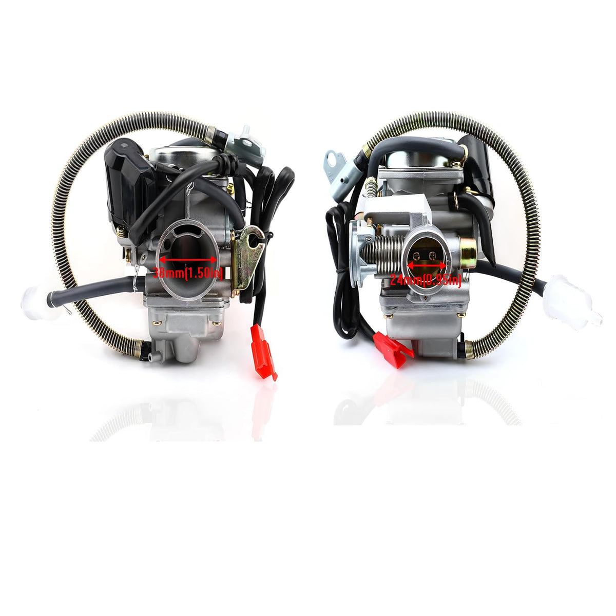 LIAMTU carburetor mounted on scooter engine demonstrating fit and improved throttle response