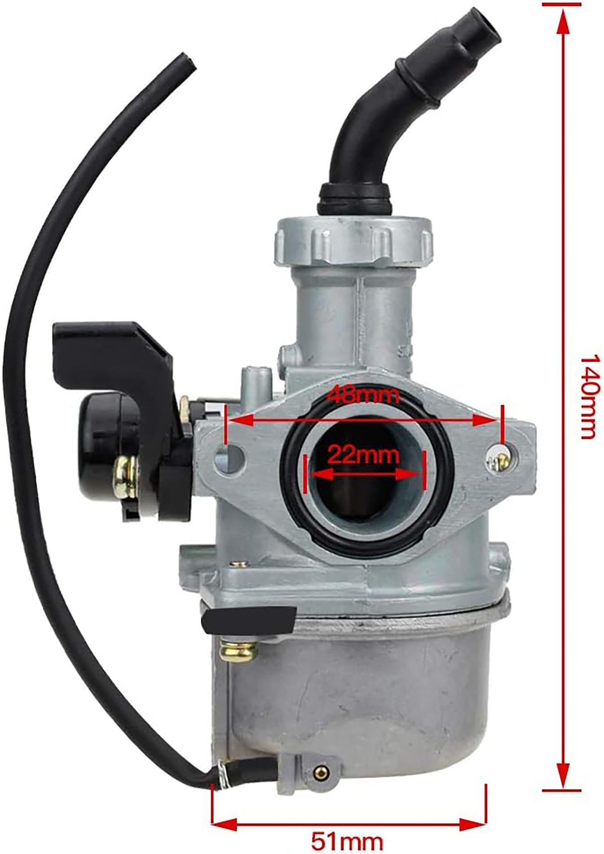 LIAMTU full kit lay-flat with carburetor, filter and fuel filter for quick installation