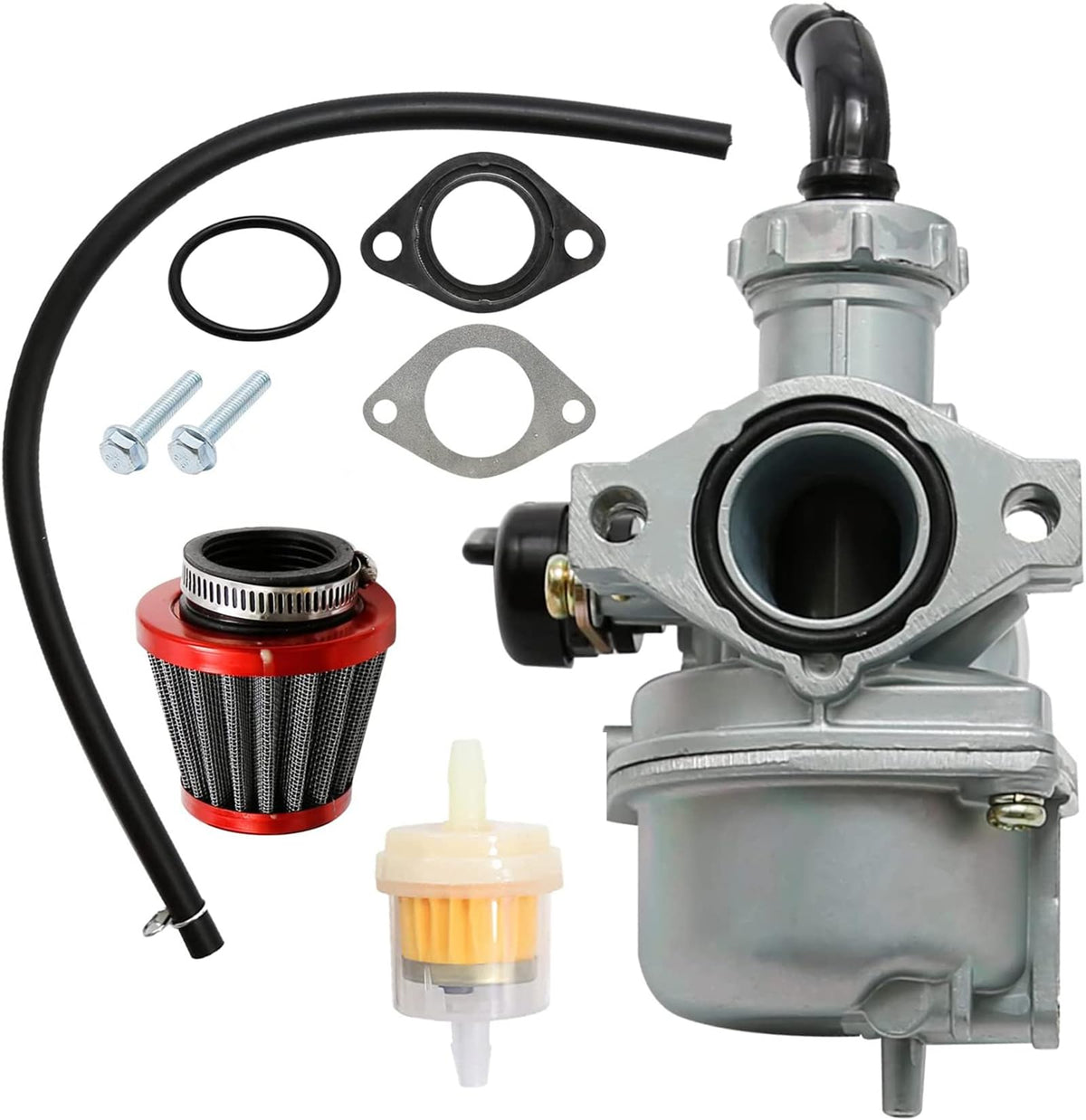 LIAMTU PZ22 carburetor front view showing throttle bore and mounting face for accurate fit