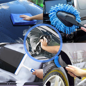LIANXIN foam gun spraying on car showing thick foam for safer paint cleaning