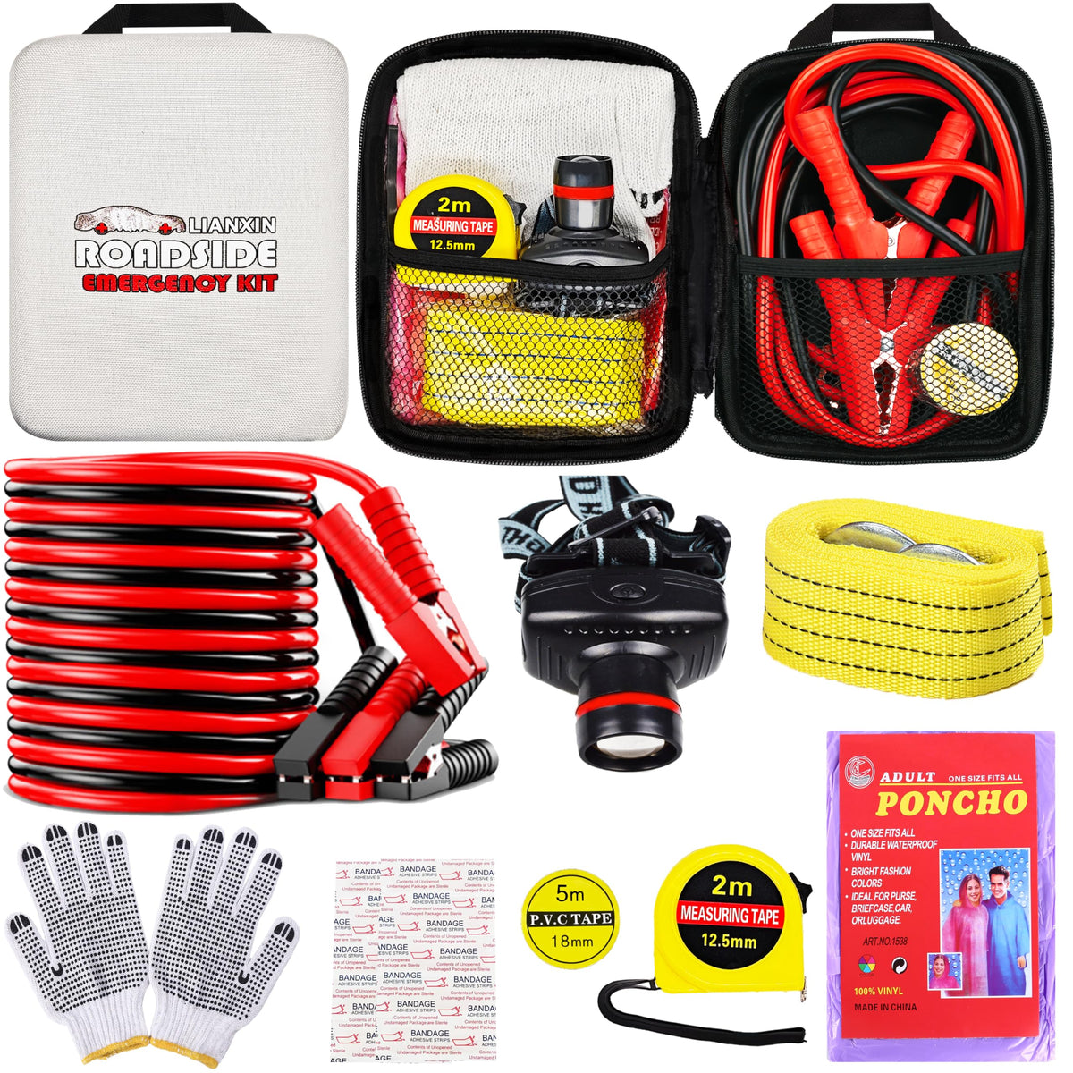 LIANXIN front packaging showing full emergency kit and contents for quick readiness