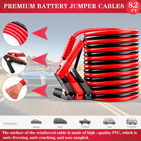 LIANXIN closeup of UL-listed jumper cables with PVC-encased clamps for safer connections