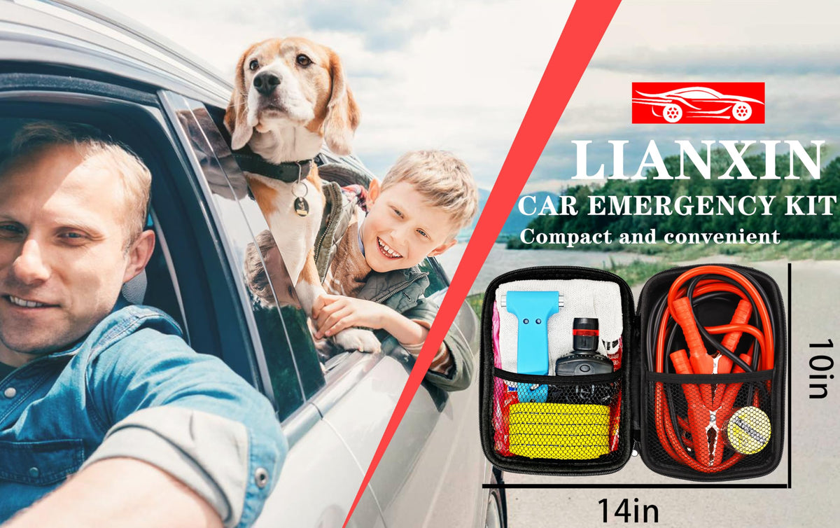 LIANXIN emergency kit stored in car trunk for convenient access during trips