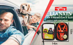 LIANXIN tow rope and tape measure displayed for emergency towing and measurements