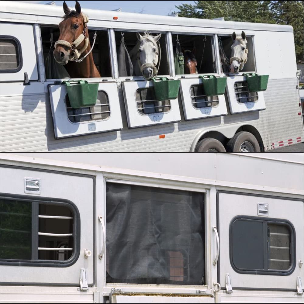 LIAULIADLL screen visible in a horse trailer on a farm providing cool air