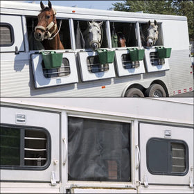 LIAULIADLL screen visible in a horse trailer on a farm providing cool air