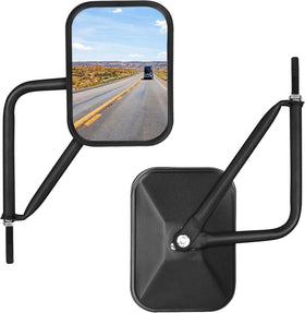Liberrway front view of two-pack mirrors showing complete hinge mount and fit benefit