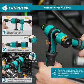LIBRATON ergonomic handle grip for reduced fatigue and better control