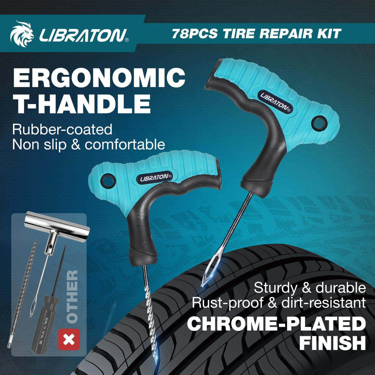 LIBRATON insertion tool closeup with ergonomic T-handle for better grip