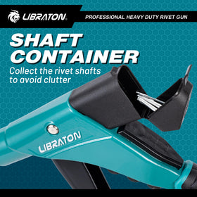 LIBRATON nozzles and rivets arranged illustrating size variety