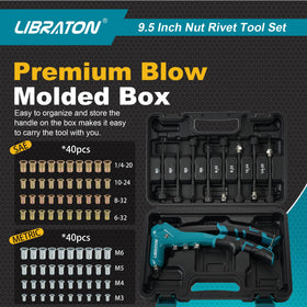 LIBRATON open blow-mold case organized layout for easy transport benefit