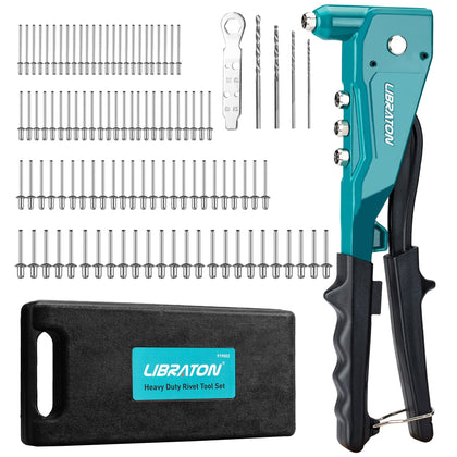 LIBRATON rivet gun front view showing robust build and ready-to-use convenience