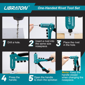 LIBRATON rivet gun removal nozzle close-up for clearing spent mandrels