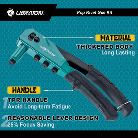 LIBRATON nosepieces and drill bits lined up for fast size changes benefit