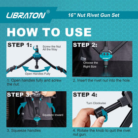 LIBRATON ergonomic TPR handle close-up improving grip and reducing hand fatigue