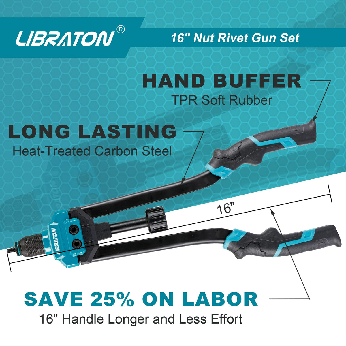 LIBRATON color-coded mandrels close-up for fast, error-free size selection