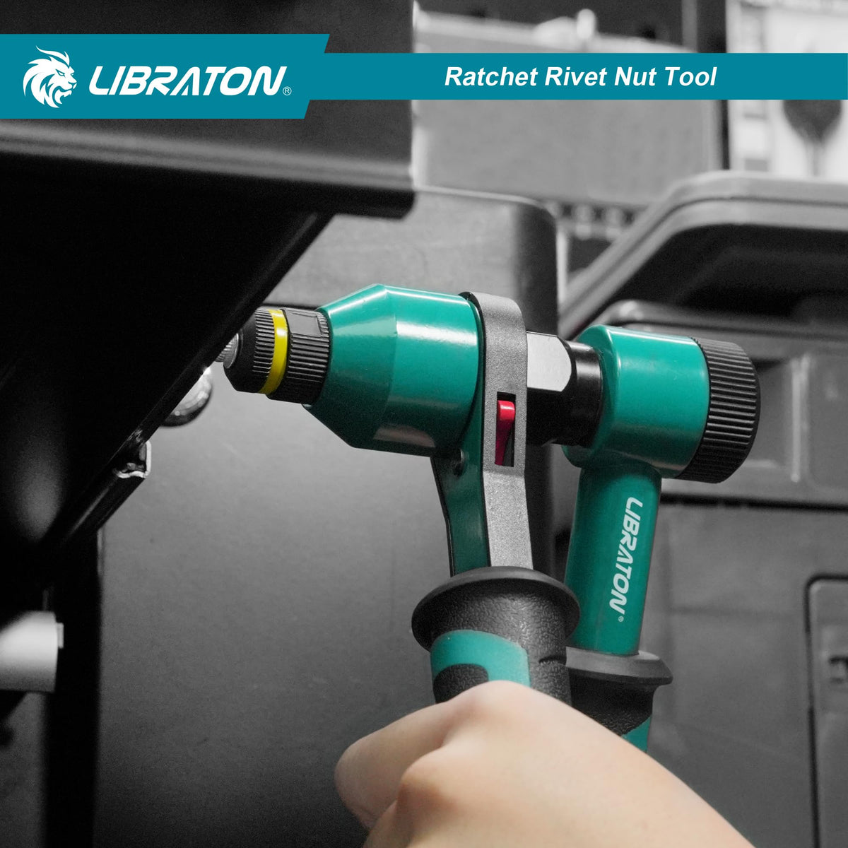 LIBRATON rivet nuts and nut heads organized for immediate installation