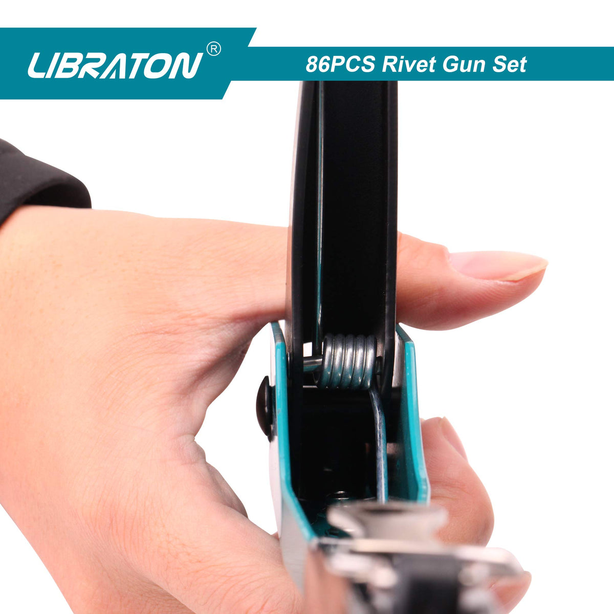 LIBRATON aluminum rivets and drill bits laid out for immediate use