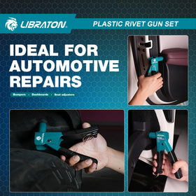 LIBRATON nylon rivets installed on a plastic panel demonstrating neat flush fastening