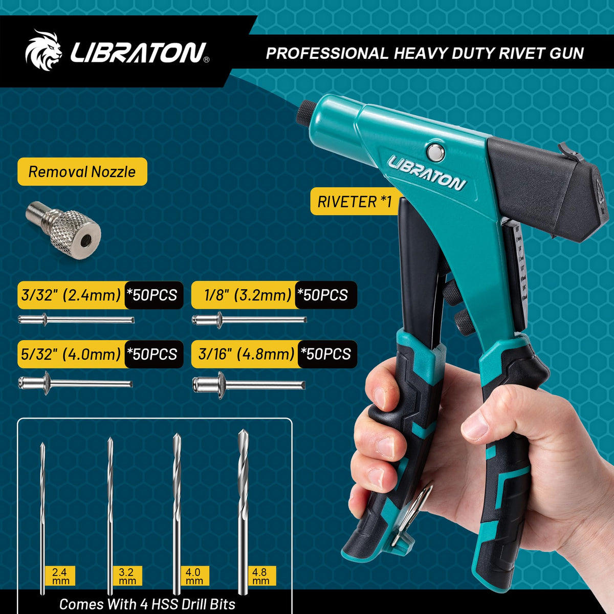 LIBRATON tool in use on sheet metal demonstrating efficient riveting