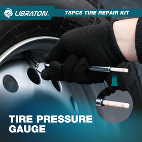 LIBRATON tools in use on tire demonstrating a fast puncture repair