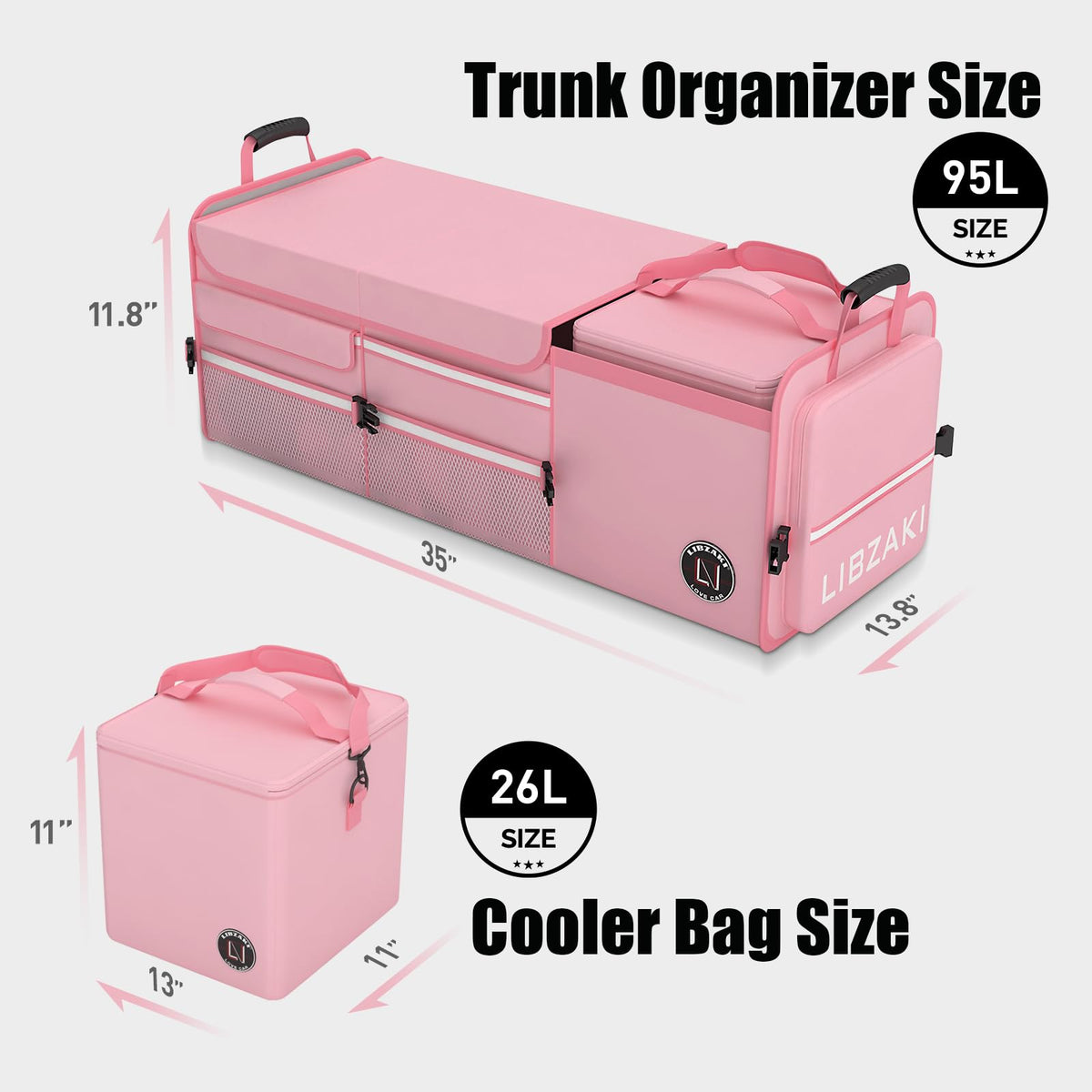 LIBZAKI installed in a car trunk showing neat organization and space optimization