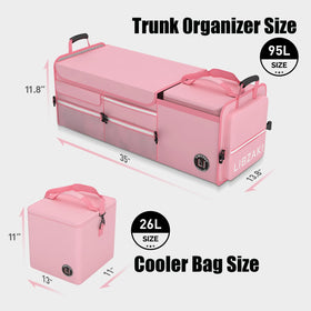 LIBZAKI installed in a car trunk showing neat organization and space optimization