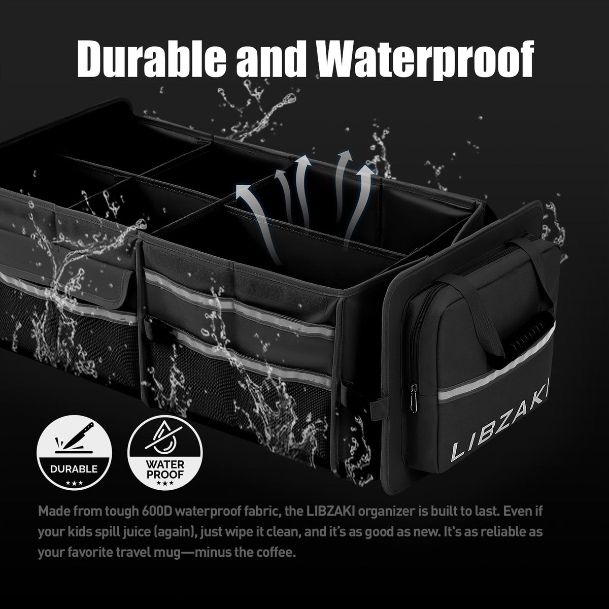 LIBZAKI detachable insulated ice bag closeup preserving chilled items