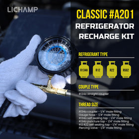 Lichamp closeup gauge dial with clear markings for fast pressure readings