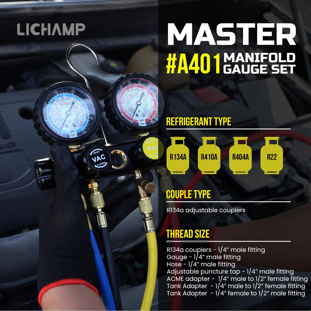 lichamp closeup gauge dials clear readouts and durable construction for accurate monitoring